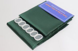 Шторка в ванную широкая 240x180 см однотонная темно-зеленая 5314/darkgreen