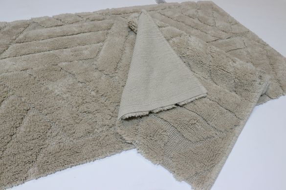 Набір килимків бавовняних для ванної та туалету 60x100 50x60 см Vonaldy Elite 2917/dark beige