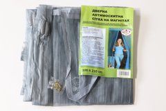 Москитная сетка на двери с магнитами 100*210 см 3863/grey
