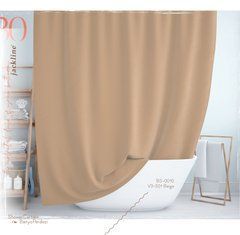 Штора для ванной Тропік Beige 180*200 см, Бежевий