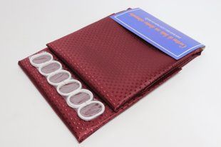 Шторка в ванную широкая 240x180 см однотонная бордовая 5314/bordo