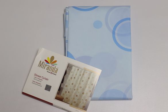 Шторка для ванной комнаты Miranda Circle blue 180*200 cм