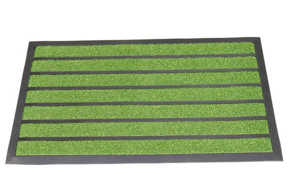 Коврик входной 45*75 см с резиновыми полосами Грасс 2803/green