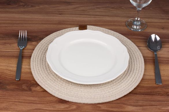 Килимок для сервірування столу Tropichome d-31 см BS-31/cream, Молочний
