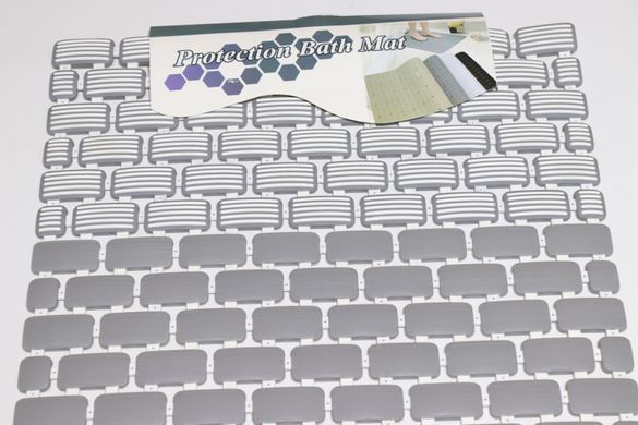 Протиковзкий килимок для душу піддону на присосках 68*40 см 1808/grey-white