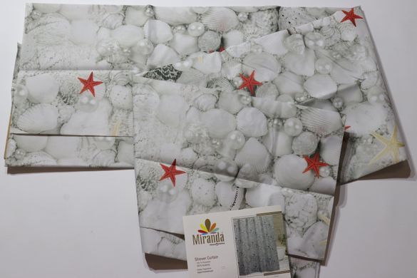 Шторка для ванної кімнати Miranda Pearl grey 180*200 cм