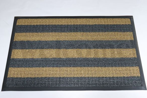 Коврик придверный с бортом грасс 60x90 см серо-золотой