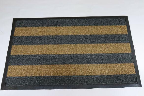 Коврик придверный с бортом грасс 60x90 см серо-золотой