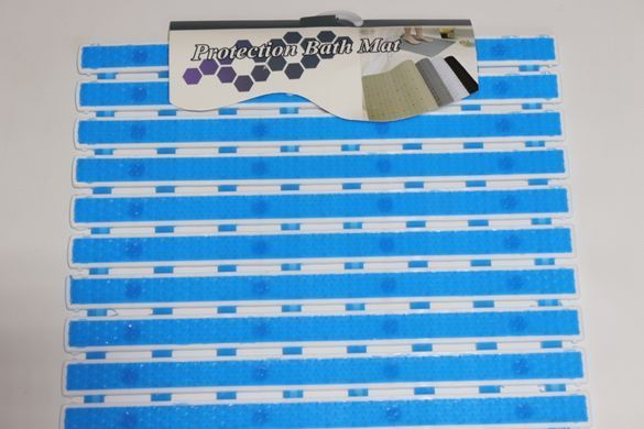 Протиковзкий килимок для душу піддону на присосках 68x40 см 1706/blue