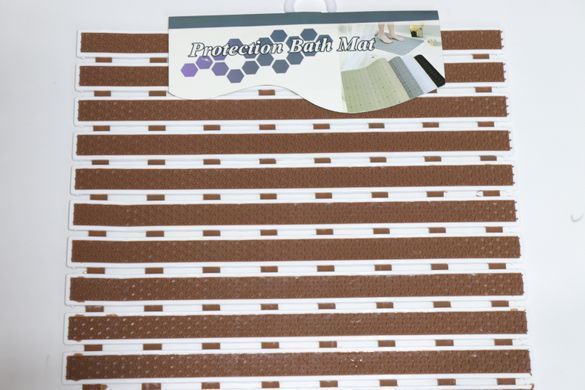 Протиковзкий килимок для душу піддону на присосках 68*40 см 1706/brown