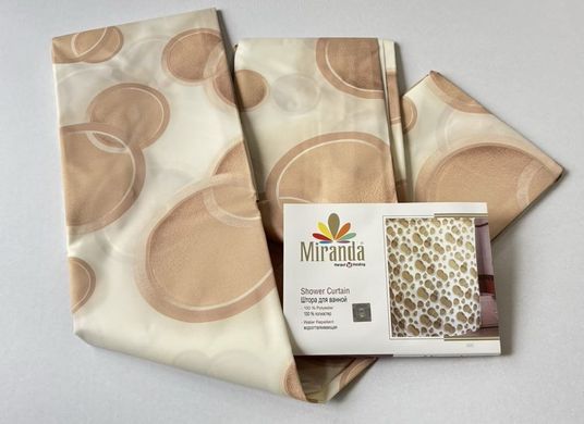 Шторка для ванной комнаты Miranda Side brown 180*200 cм