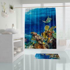 Штора для ванной Aquarium Tropichome 180x200 cм, Синій