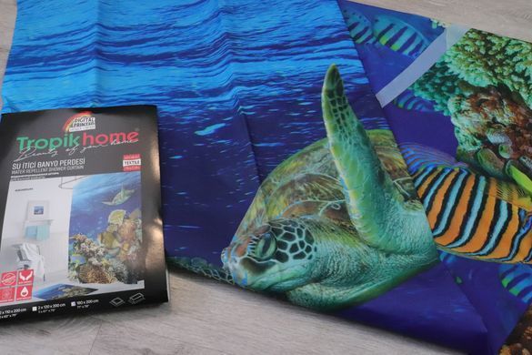 Штора для ванної Aquarium Tropichome 180x200 cм, Синій