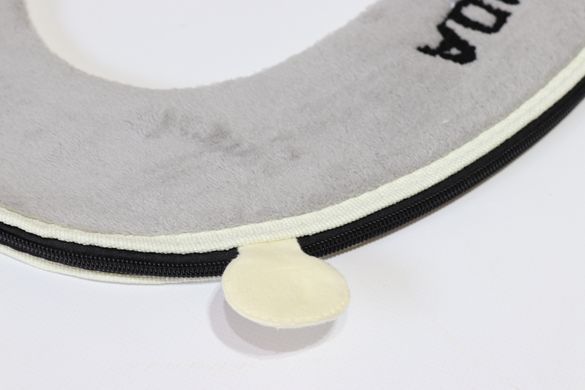 Накладка на ободок унитаза мягкая на молнии Panda 0047/grey