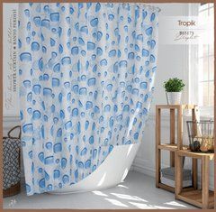 Штора для ванной Тропик Droplet 180*200 см, Голубой