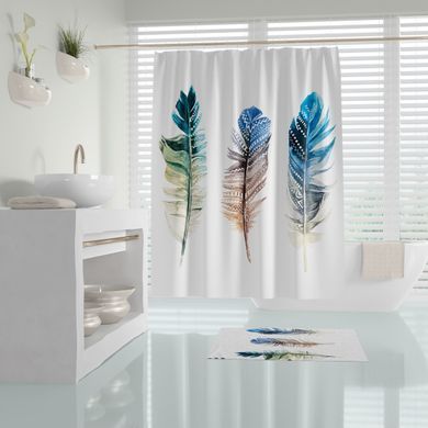 Штора для ванной Plume Tropichome 180x200 cм, Багатокольоровий