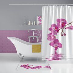 Штора для ванной Orchid Tropichome 180x200 cм, Розовый