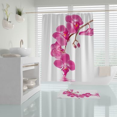 Штора для ванної Orchid Tropichome 180x200 cм, Рожевий