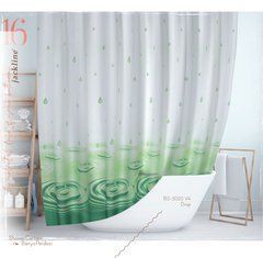 Штора для ванной Тропік Drop Green 180*200 см, Зелений