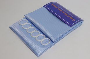 Шторка в ванную широкая 240x180 см однотонная бледно-голубой 5314/paleblue